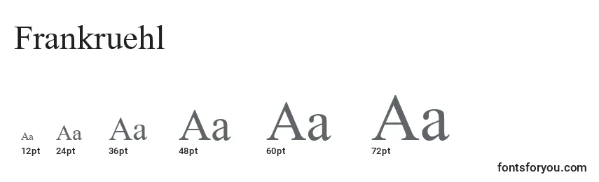 Frankruehl Font Sizes