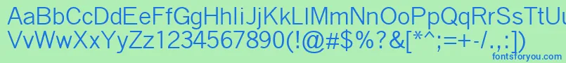 QuicktypeIi Font – Blue Fonts on Green Background