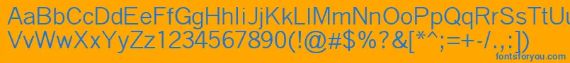 QuicktypeIi Font – Blue Fonts on Orange Background