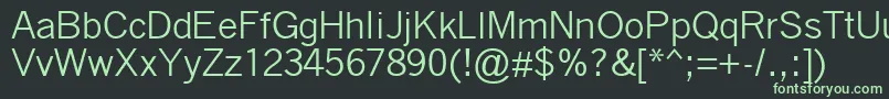 フォントQuicktypeIi – 黒い背景に緑の文字