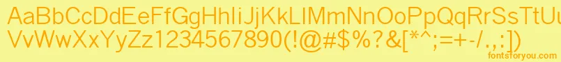 QuicktypeIi Font – Orange Fonts on Yellow Background