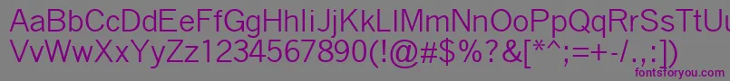 QuicktypeIi-Schriftart – Violette Schriften auf grauem Hintergrund