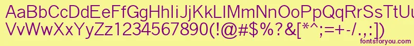 QuicktypeIi Font – Purple Fonts on Yellow Background