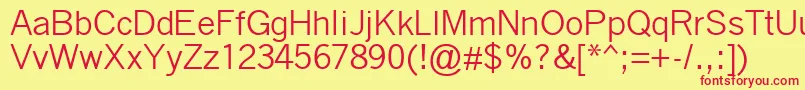 QuicktypeIi Font – Red Fonts on Yellow Background