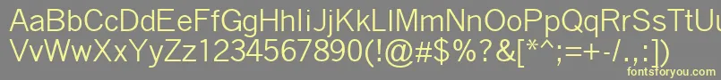 Czcionka QuicktypeIi – żółte czcionki na szarym tle