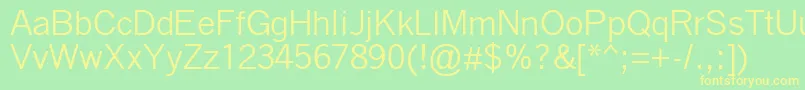 QuicktypeIi Font – Yellow Fonts on Green Background