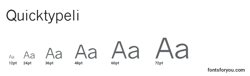 QuicktypeIi Font Sizes