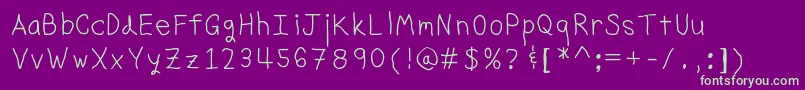 Шрифт GraniteletterRegular – зелёные шрифты на фиолетовом фоне