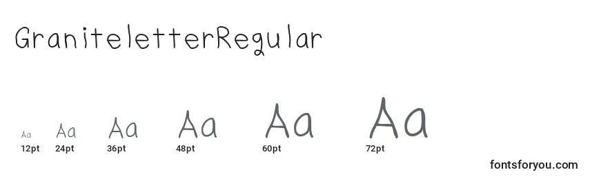 Размеры шрифта GraniteletterRegular
