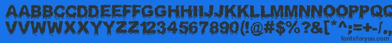 Landslide Font – Black Fonts on Blue Background