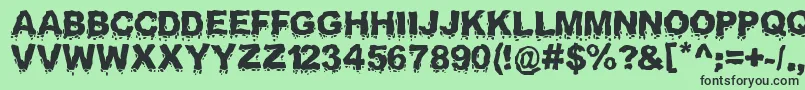 Landslide Font – Black Fonts on Green Background