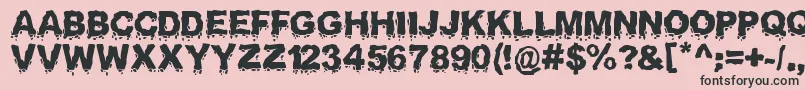 Landslide Font – Black Fonts on Pink Background