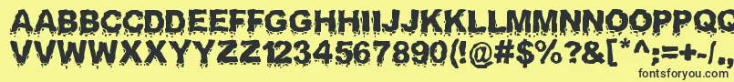 Landslide Font – Black Fonts on Yellow Background