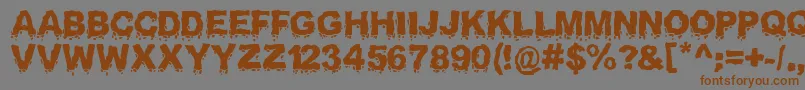 Landslide Font – Brown Fonts on Gray Background