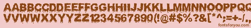 Landslide Font – Brown Fonts on Pink Background