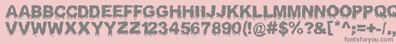 Landslide Font – Gray Fonts on Pink Background
