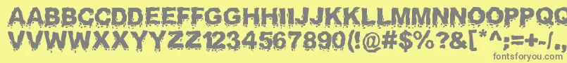 Landslide Font – Gray Fonts on Yellow Background
