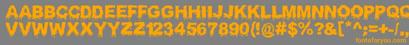 Landslide Font – Orange Fonts on Gray Background