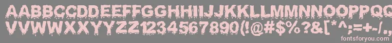 Landslide Font – Pink Fonts on Gray Background