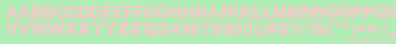 Landslide Font – Pink Fonts on Green Background