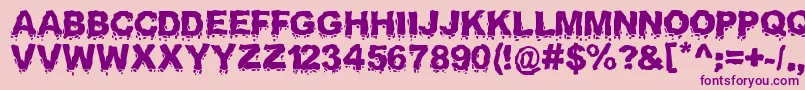 Landslide Font – Purple Fonts on Pink Background