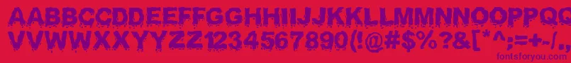 Landslide Font – Purple Fonts on Red Background