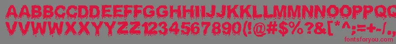 Landslide Font – Red Fonts on Gray Background