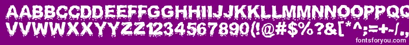 Landslide Font – White Fonts on Purple Background