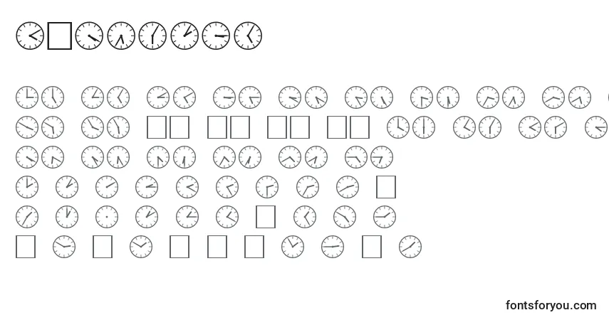 SpUhr2Dbフォント–アルファベット、数字、特殊文字