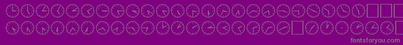 fuente SpUhr2Db – Fuentes Grises Sobre Fondo Morado