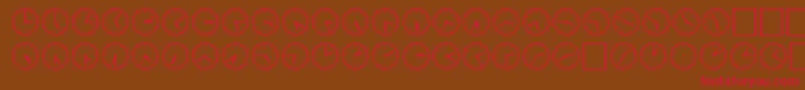 SpUhr2Db Font – Red Fonts on Brown Background