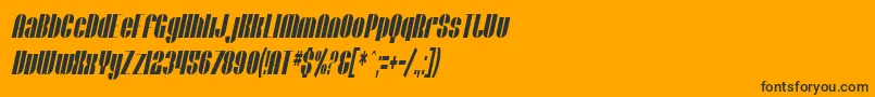 SfBaroquesqueExtendedOblique Font – Black Fonts on Orange Background