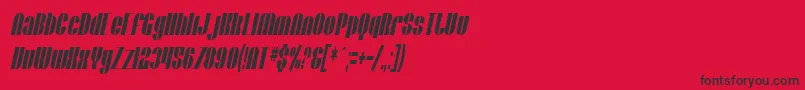 SfBaroquesqueExtendedOblique Font – Black Fonts on Red Background