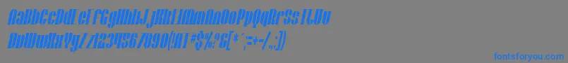 SfBaroquesqueExtendedOblique Font – Blue Fonts on Gray Background