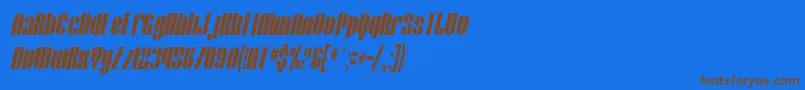 SfBaroquesqueExtendedOblique Font – Brown Fonts on Blue Background