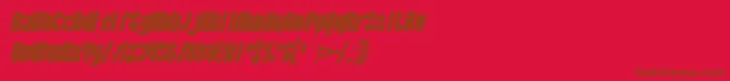 SfBaroquesqueExtendedOblique Font – Brown Fonts on Red Background