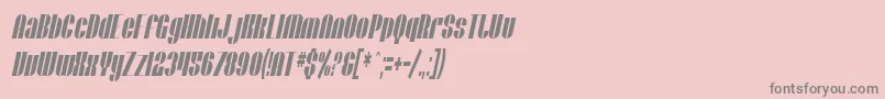 SfBaroquesqueExtendedOblique Font – Gray Fonts on Pink Background