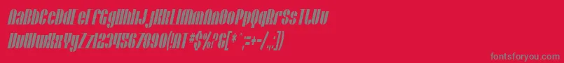 SfBaroquesqueExtendedOblique Font – Gray Fonts on Red Background
