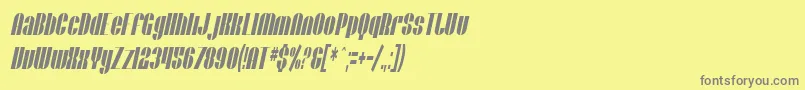 フォントSfBaroquesqueExtendedOblique – 黄色の背景に灰色の文字