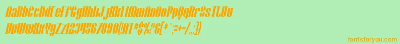 SfBaroquesqueExtendedOblique Font – Orange Fonts on Green Background