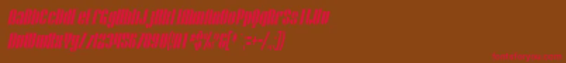 SfBaroquesqueExtendedOblique Font – Red Fonts on Brown Background