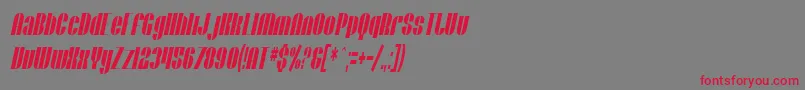 SfBaroquesqueExtendedOblique Font – Red Fonts on Gray Background