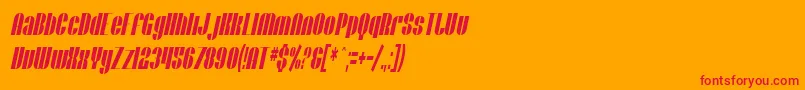 SfBaroquesqueExtendedOblique Font – Red Fonts on Orange Background