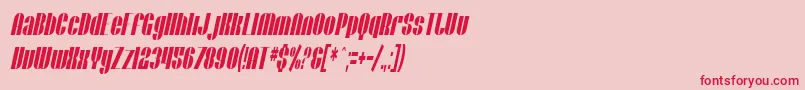 SfBaroquesqueExtendedOblique-Schriftart – Rote Schriften auf rosa Hintergrund