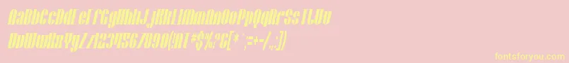 SfBaroquesqueExtendedOblique Font – Yellow Fonts on Pink Background