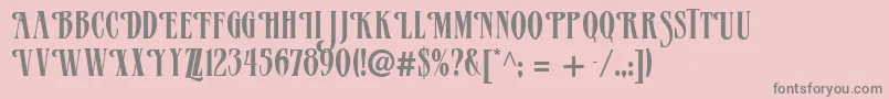 Fonte Verve – fontes cinzas em um fundo rosa