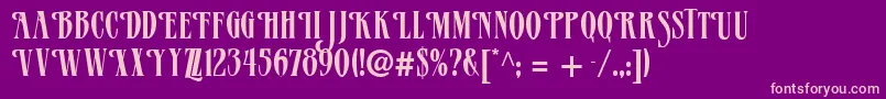 Więcej informacji o czcionce Verve Czcionka Verve – różowe czcionki na fioletowym tle
