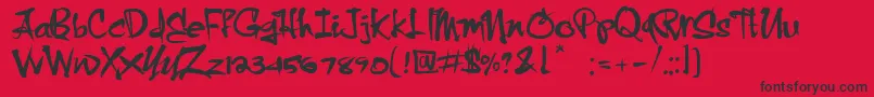 CrazyBrush Font – Black Fonts on Red Background