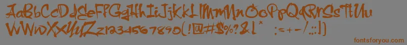 Подробнее о шрифте CrazyBrush Шрифт CrazyBrush – коричневые шрифты на сером фоне