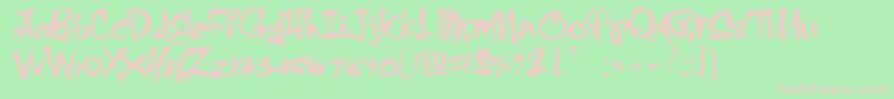 CrazyBrush Font – Pink Fonts on Green Background